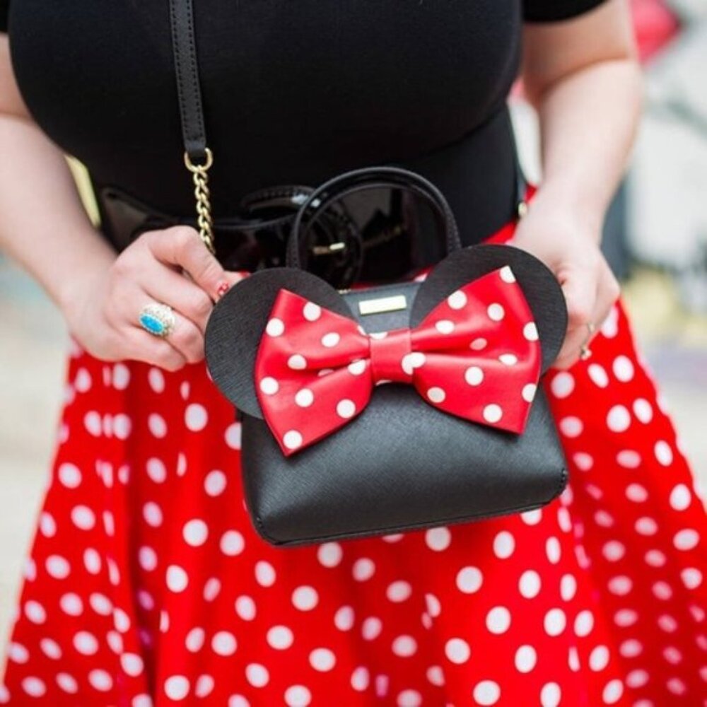 Kate Spade Disney Minnie Mouse Mini Maise Leather Hand Bag Crossbody